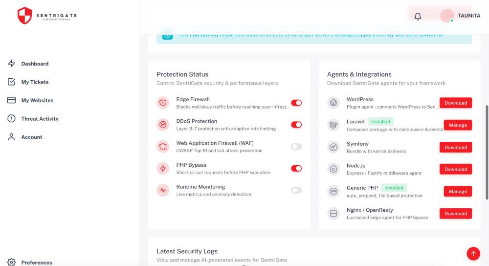 SentriGate Agents & Integrations